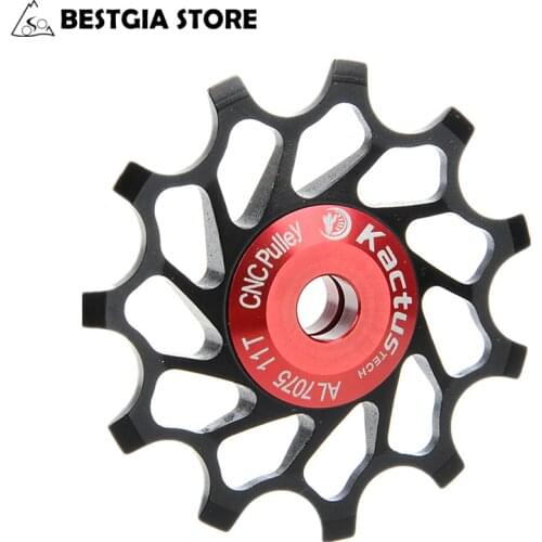 9G 11T Ceramic Pulley CNC Machined Bicycle Rear Derailleur Steel Bearing Wheel Road Bike Guide Roller Bearing Part Accessory Set