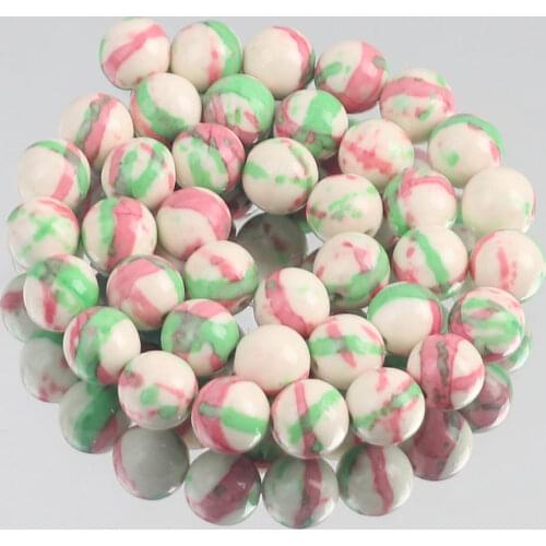 Natural Stone Green Red Striated Rain Jaspers Round Loose Beads for Jewelry Making DIY Woman Bracelet Necklace 4/6/8/10/12mm