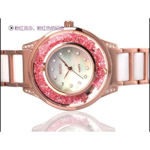 Genuine melissa watch female fashion diamond female watch white crystal ceramic watch trend diamond table
