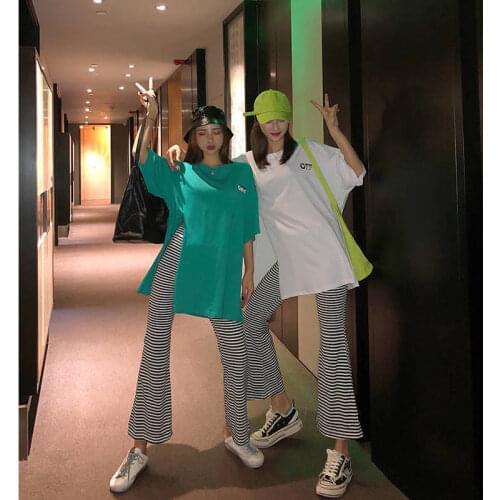 CHAXIAOA Womens Striped T-shirts