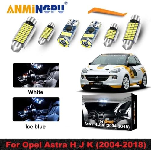 For Vauxhall Opel Astra H J K Saloon Estate Hatchback Sports 2004-2018 Vehicle LED Interior Light Kit Canbus Car Trunk Map Lamp