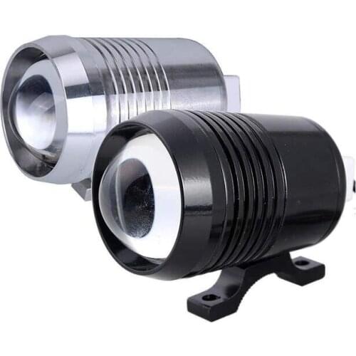 Motorcycle Headlight Bulb Led 12v Moto U2 30W 1500LM High Low Flash LED Driving Spot Light Lamp Black Silver Motorbike Fog Light