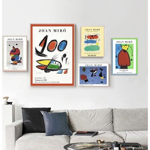 Joan Miro Famous Paintings Abstract Art Gallery Posters And Prints Canvas Painting Pictures On The Wall Decorative Home Decor