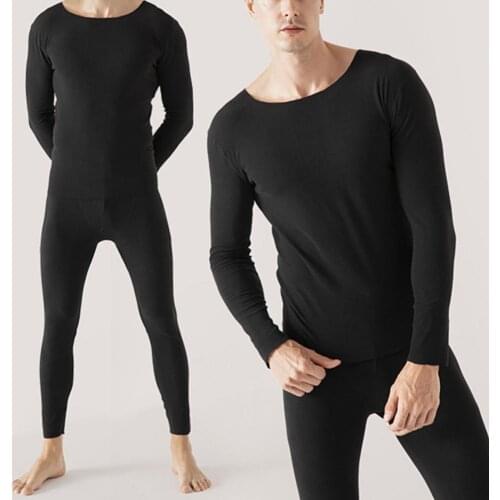 Mens Thermal Underwear Sets Winter Thick Warm Underwear Hight Stretch Long Johns Set Mens Seamless Thermal Underwear Long Johns