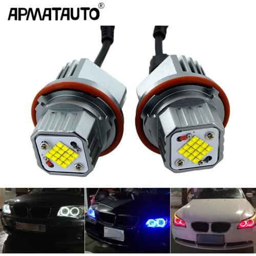 2x 160W Angel Eyes Error Free LED Halo Ring Light Bulbs For BMW E83 E60 E61 E53 E64 Super Bright Car Front Light Lamp Headlight