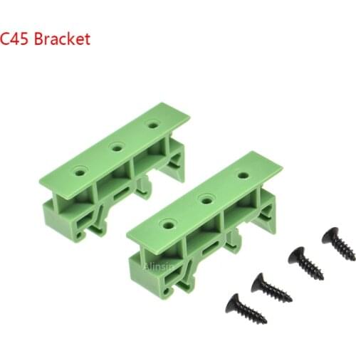 2set PCB 35mm C45 DIN Rail Mounting Adapter Circuit Board Bracket Holder Carrier Clips