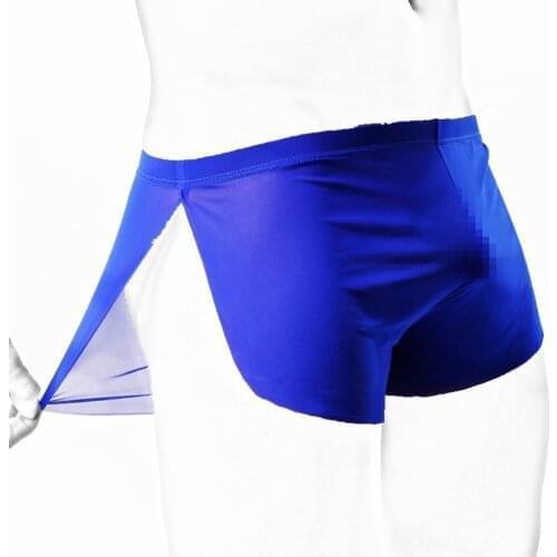Mens boxers short health underwear mesh Boxers Translucent breathable Men sexy Ultra-thin low waist arrow pants