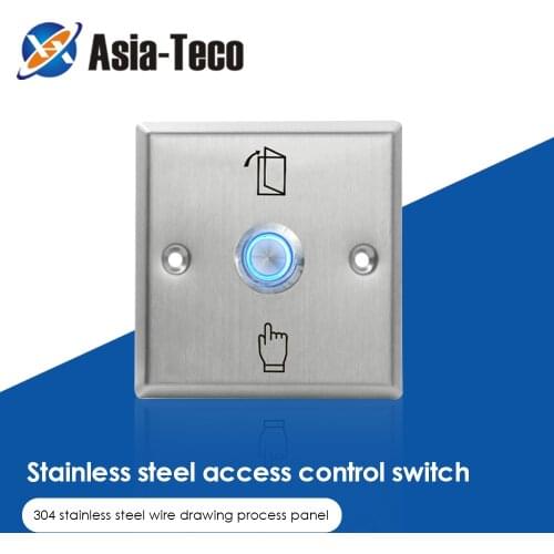 NC/NO/COM Metal Stainless Door Exit Switch Release LED Light Push Button Access Control Lock System