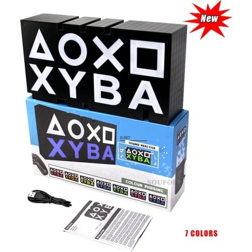 2021 New XYBA Voice Control Game Icon Light for PS4 / PS5 for Playstation Player Commercial Colorful Lighting Lamp Dropshipping