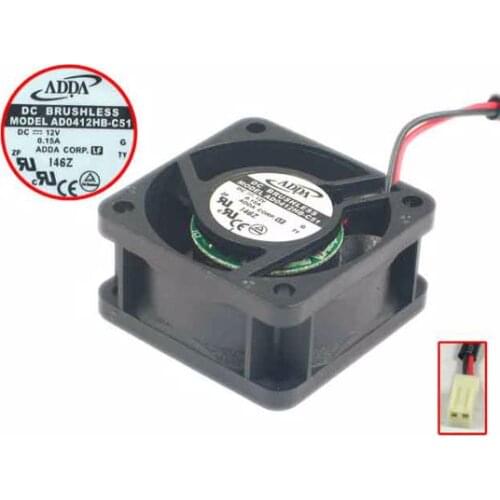 ADDA AD0412HB-C51 G DC 12V 0.15A 40x40x20mm Server Cooling Fan