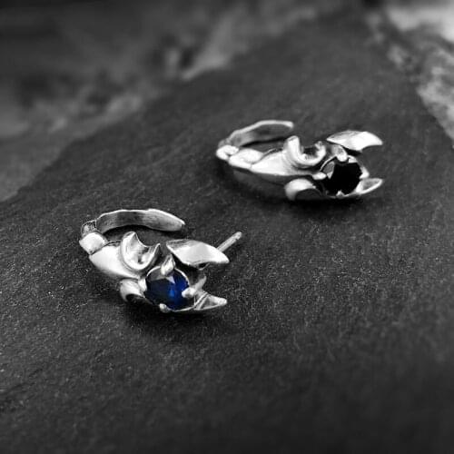 Punk Style Animal Stud Earrings Women Men Crystal Scorpion Earring Sliver Color Animal Ear Jewelry Gift