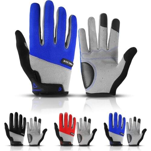 1 Pair Outdoor Cycling Running Touch Screen Gloves Motorcycle Gloves Men Women Mountain Bike Full Finger Glove M-XL