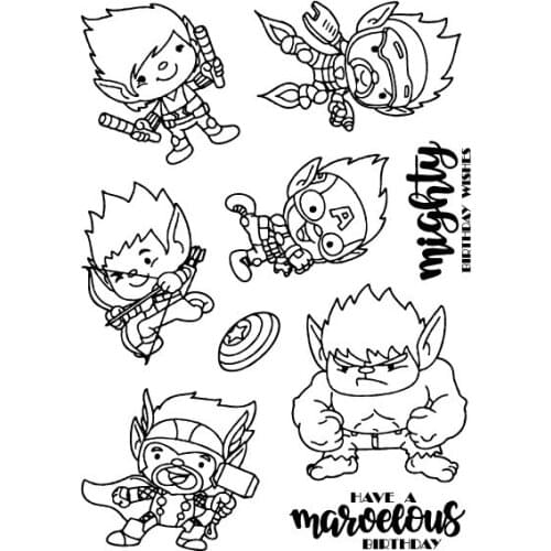 Raytheon Troll Transparent Clear Stamps for DIY Scrapbooking/Card Making/Kids Christmas Fun Decoration Supplies