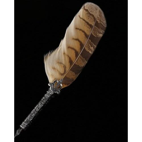 1pc Retro 0.5mm Metal Quill Feather Dip Pen Fountain Pen Stationery Store School Office Writing Supplies Gifts Vintage