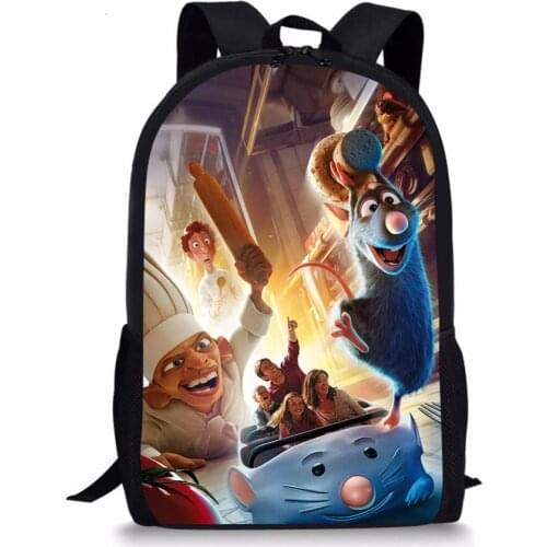 New Hot Sales School Bags Backpack Student Bag Cartoon RATATOUILLE Printing Children Bookbag Satchel School Backpack