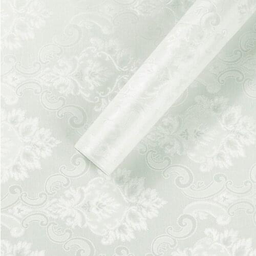 GLOW4U Self Adhesive Vinyl Damask Contact Paper Wallpaper for Walls Bedroom Living Room Cabinets Dresser Table Furniture Sticker