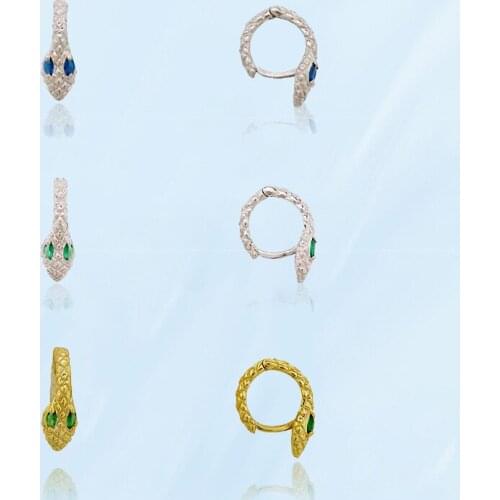 Women’s Gothic Hoops Earrings Vintage Fashion Stainless Steel Couple Jewelry Snake Shape Earrings Teens Personalized Accessories