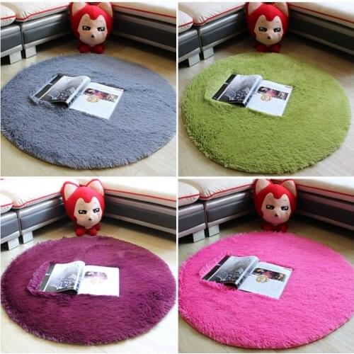 Gray Round Rug Living Room Foot Soft Carpet Pad Garden Study Hanging Basket Pad Play Soft And Comfortable Bedroom Carpet