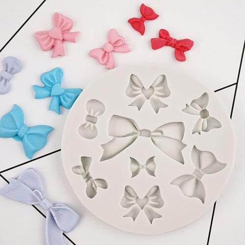 Sugarcraft Bow-knot Silicone Mold Fondant Cake Cupcake Decorating Tools Clay Resin Candy Mold