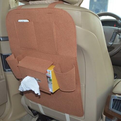 Car-Styling Seat Storage Bag Car Seat Back Protector Bag Car Multi-Function Vehicle Tissue Box Phone Holder For BMW Benz Mould