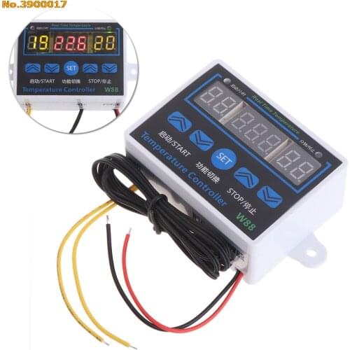 W88 12V/220V 10A Digital LED Temperature Controller Thermostat Control Switch Sensor