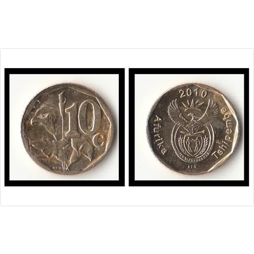 South Africa 10 Cents Coins Africa Original Coin Collectible Edition Real Rare Commemorative