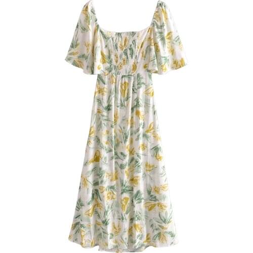 Summer Dress For Women 2021 Print Color Cotton Linen Comfort Lace Up Sexy Hollow Out Spring Autumn Casual Female Vestido C2624