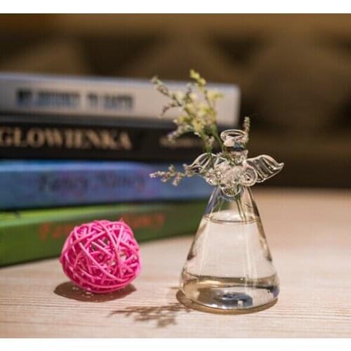 1PC Angel crystal glass vase floral containers aquiculture container Home Furnishing decorations OJ 2037