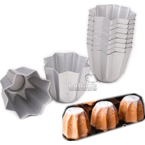10pcs Mini octagon shape aluminium bread mold mousse cake molding cheese cake mould jelly pudding molds DIY baking supplies