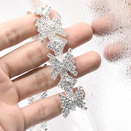 10Yards Rhinestone Trimming Crystal Rhinestone Chain Trim for DIY Clothes Accessory Dress Belts Headpiece Jewelry Making Hot