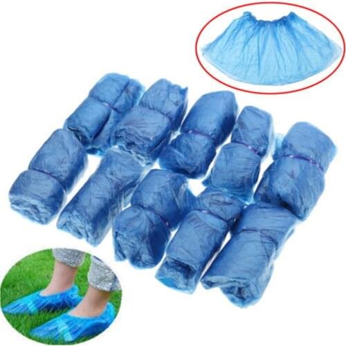 100pcs/lot Hospital Overshoes Shoe Care Kits Drop Shiping Disposable Shoe Covers Plastic Rain Waterproof Overshoes Boot Covers