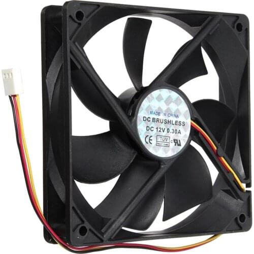 3 Pin 120x120x25mm CPU Fan Cooler Radiator Fan Computer PC 12V Black