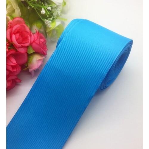 3yards/lot 2Inch 50mm Wide Sky blue Grosgrain Ribbon Hair Bows Wedding DIY Crafts