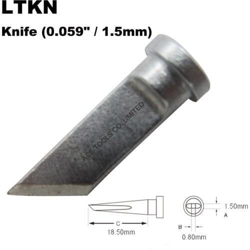 5 PCS Weller LTKN Knife 1.5mm Soldering Tip for WP80 WSP80 WSFP8 WD1000 WD2000 WSD81 WS81 WSF81D8 WS81D5 Handle Iron Bit