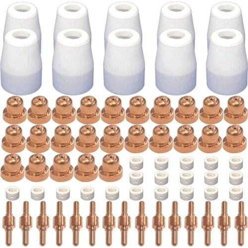 70 Pcs Plasma Cutting Consumables (Standard) Fit for Cut 40 50 with Plasma Cutter Torch PT31 LG40