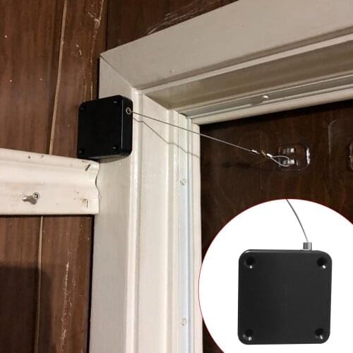 Automatic Door Closer 800g Pull Drawstring Door Closer Punch-Free Automatic Sensor Door Closer for Doors Drawers