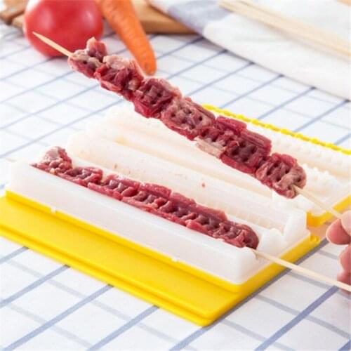 White Wear String BBQ Tools Multi-function Barbecue Skewer Machine Wear Meat Vegetable String Bbq Accessories Kitchen Gadgets