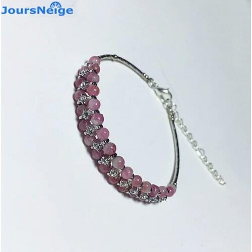 Wholesale Natural Tourmaline Bracelets DIY Fashion Jewelry Tourmaline Crystal Beads Bracelet for Women Girl Gift Jewelry