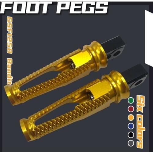 For GSF1250 Bandit GSF650 Bandit GSF 1250 650 Motorcycle Rear Footrest Foot Pegs Footpegs CNC Aluminum Passenger Pedals