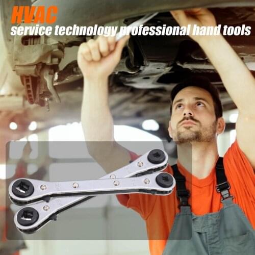 Double-ended Ratchet Wrench Professional Tool For Air Conditioning And Refrigeration CT122 Square Wrench 1/4 3/8 3/16 5/16inch