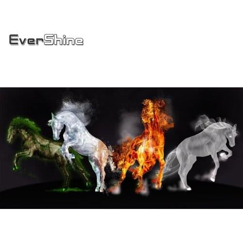 EverShine Diamond Embroidery Horse Cross Stitch Kits Diamond Painting With Square Rhinestones Animals Diamonds Art Beads Picture