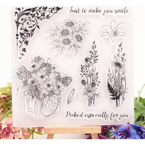 Hot sale sunflower Transparent Clear Stamps / Silicone Seals Roller Stamp for DIY scrapbooking photo album/Card Making
