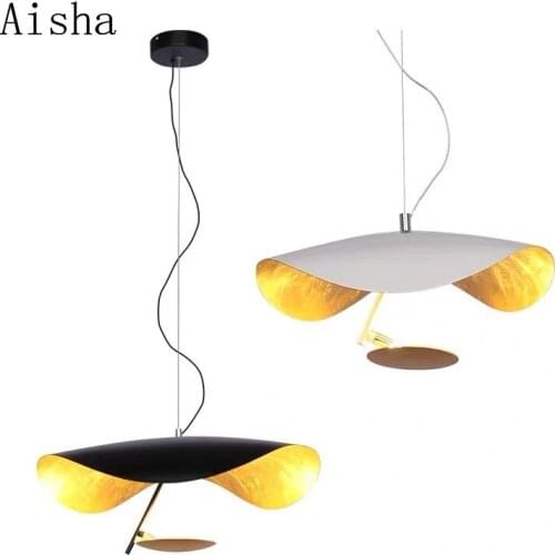 Postmodern Curved LED UFO Pendant Light Home Decoration Chandelier Living Room Dining Kitchen Chandelier Home Decore