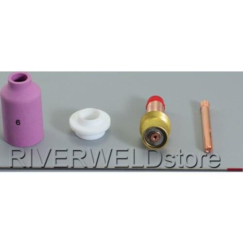 TIG Gas Lens KIT 1/16" 45V25 Alumina Nozzles 54N16 Cup Gasket 54N01 FIT TIG Welding Torch PTA DB SR WP17 18 26 Series 5pcs