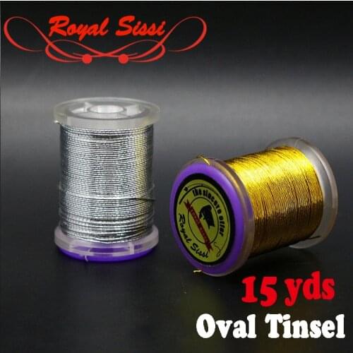 2spools metallic oval tinsel gold &silver oval french tinsel fly tying materials ribbing on wet nymphs salmon& steelhead flies