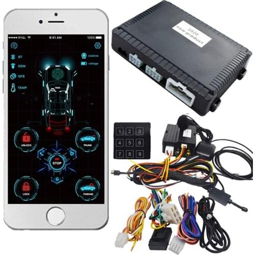 Mobile App Control Car Security System Two Way Remote Start Stop Engine Gps Tracking System Car+Alarms