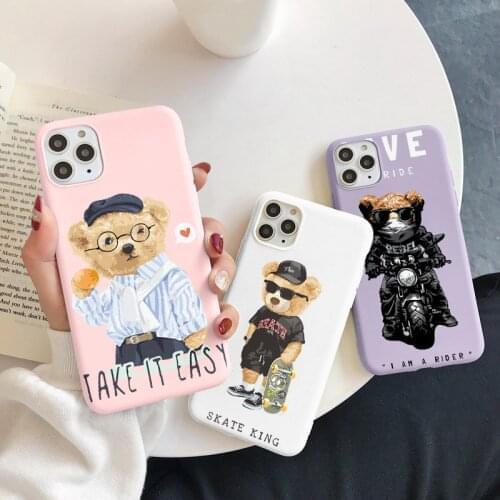 Cool Trend Fashion Bear Case For Samsung Galaxy A50 A51 A52 A12 A21S A71 A31 A32 A70 A72 A10 A40 A30 A41 S20 FE S21 Plus Cover