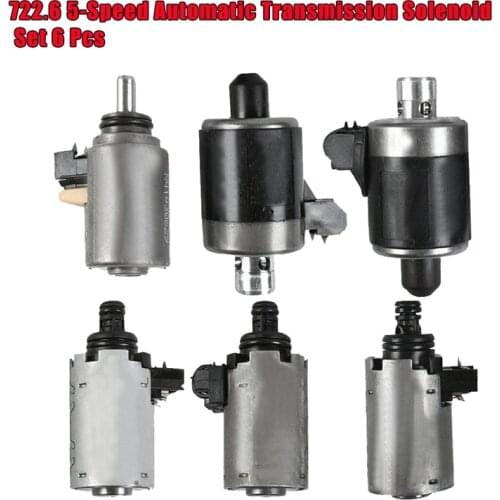 722.6 5-Speed Automatic Transmission Solenoid Set 6 Pcs for 1994-05 Mercedes Benz C E S ML CL Transmission A1402770398