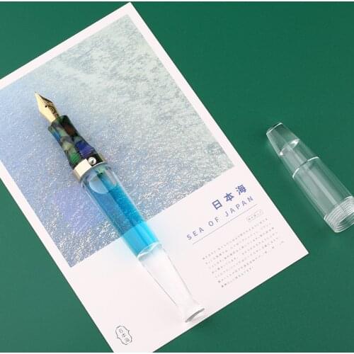 Moonman S5 Dropper Resin Fountain Pen Transparent Ink Pen Iridium 0.38/0.5mm Large-Capacity Storing Fashion Writing Gift Ink Pen