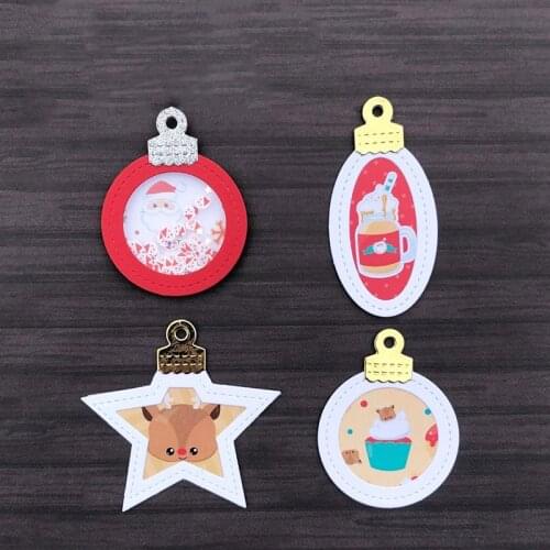 Pendants Labels Metal Cutting Dies Stencils for DIY Scrapbooking Decorative Embossing DIY Paper Xmas Cards